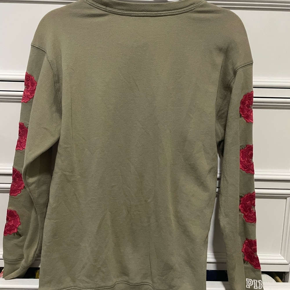 PINK Victoria's Secret Khaki and Pink Women's Sweater - Picture 2 of 4